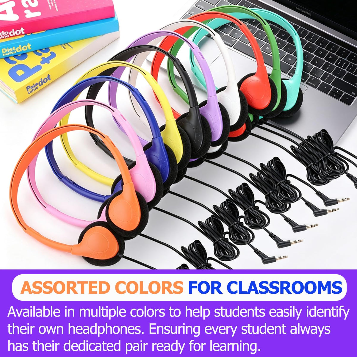 Ladont reinforced cords reduce tangling during school sessions.