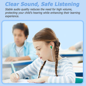 Ladont kids earbuds lightweight and compact for comfortable classroom use.