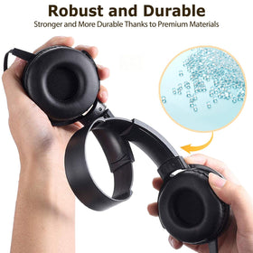 Ladont soft leather ear pads offer all-day comfort for students.