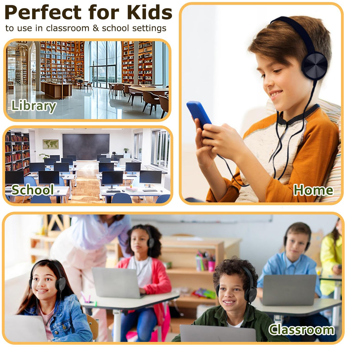 Ladont ten headphones laid out to show bulk classroom readiness