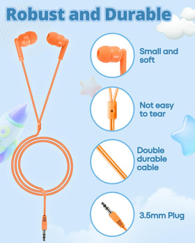 Ladont wired earbuds with a 3.5mm plug for Chromebook and PC compatibility.
