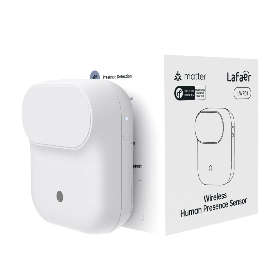 LAFAER LWR01 front view showing compact sensor and mount, improves presence detection