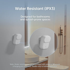 LAFAER LWR01 mounted in a bathroom proving IPX3 splash resistance benefit