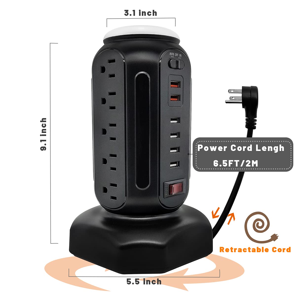 LAGIVINE lifestyle desk setup with tower reducing clutter and powering multiple devices