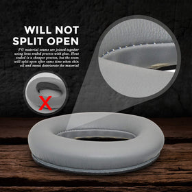 Breathable lambskin surface promotes cooler listening on Bose QC15.