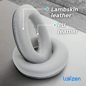 Stitched seams on Laifzen earpads ensure durability for Bose QC25.