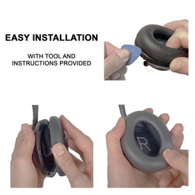 Laifzen Lambskin NC700 earpad packaging indicates easy replacement and fit guidance.
