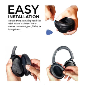 Laifzen Lambskin XM4 earpads porous leather support for extended listening.