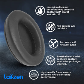 Laifzen Lambskin XM4 earpads on Sony headphones delivering premium fit and sound seal.