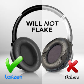 Laifzen Lambskin XM4 earpads stitching detail demonstrates durable, long-lasting construction.