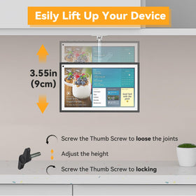 Laivli thumb screw close-up securing height, easy user adjustments