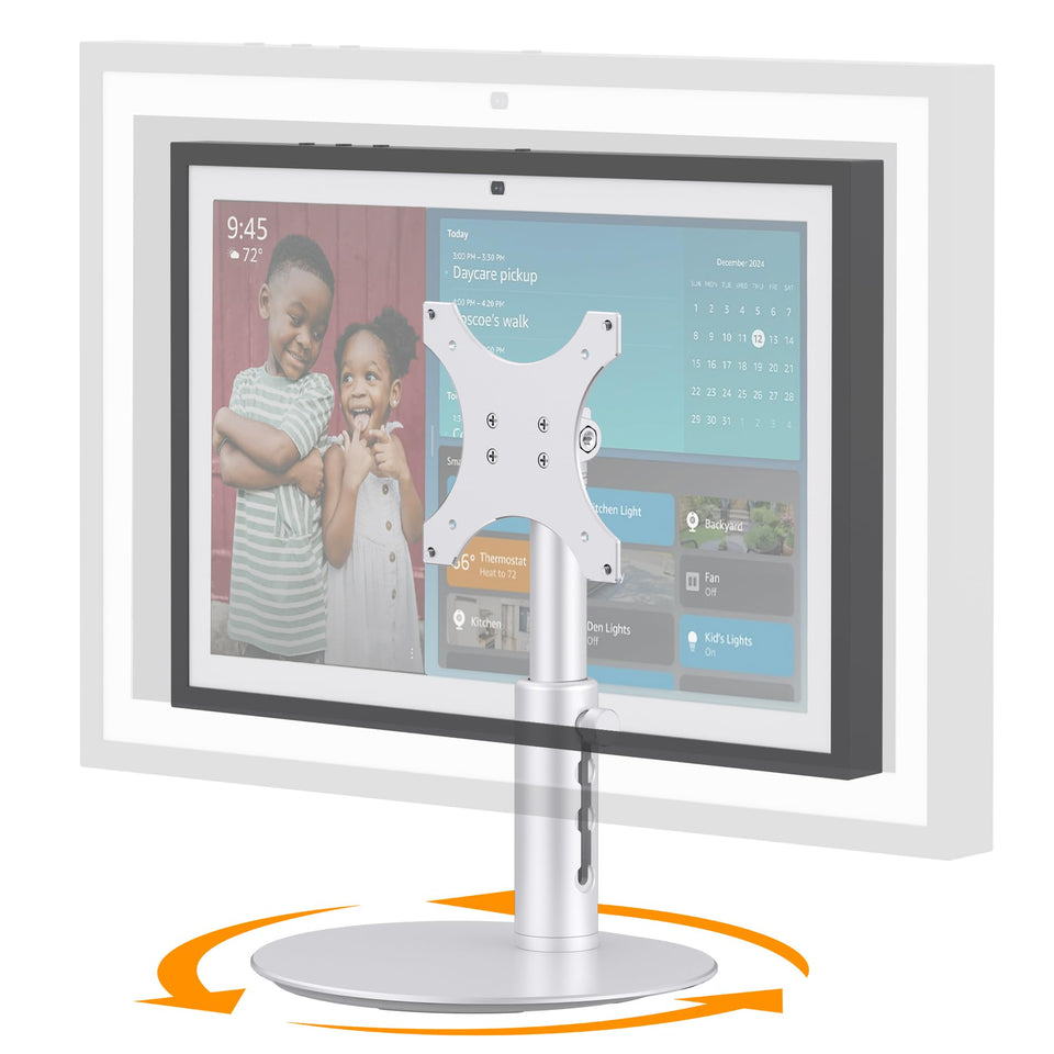 Laivli front view of Echo Show on stand showing stable elevated display benefit