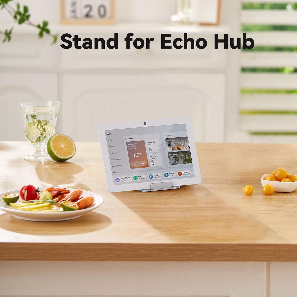 Laivli Tilt Stand used with Echo Hub for centralized control