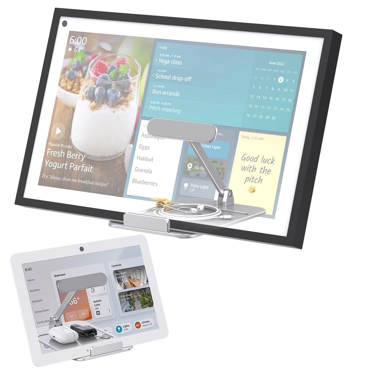 Laivli Tilt Stand with Echo Show 15 base for secure hands-free viewing