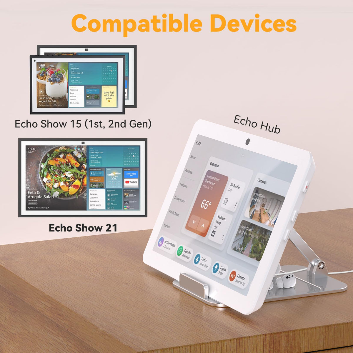 Laivli Tilt Stand close-up of tray organizer feature