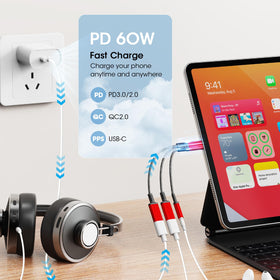 Lakeronelove compact 60W PD charging dongle for fast power delivery.