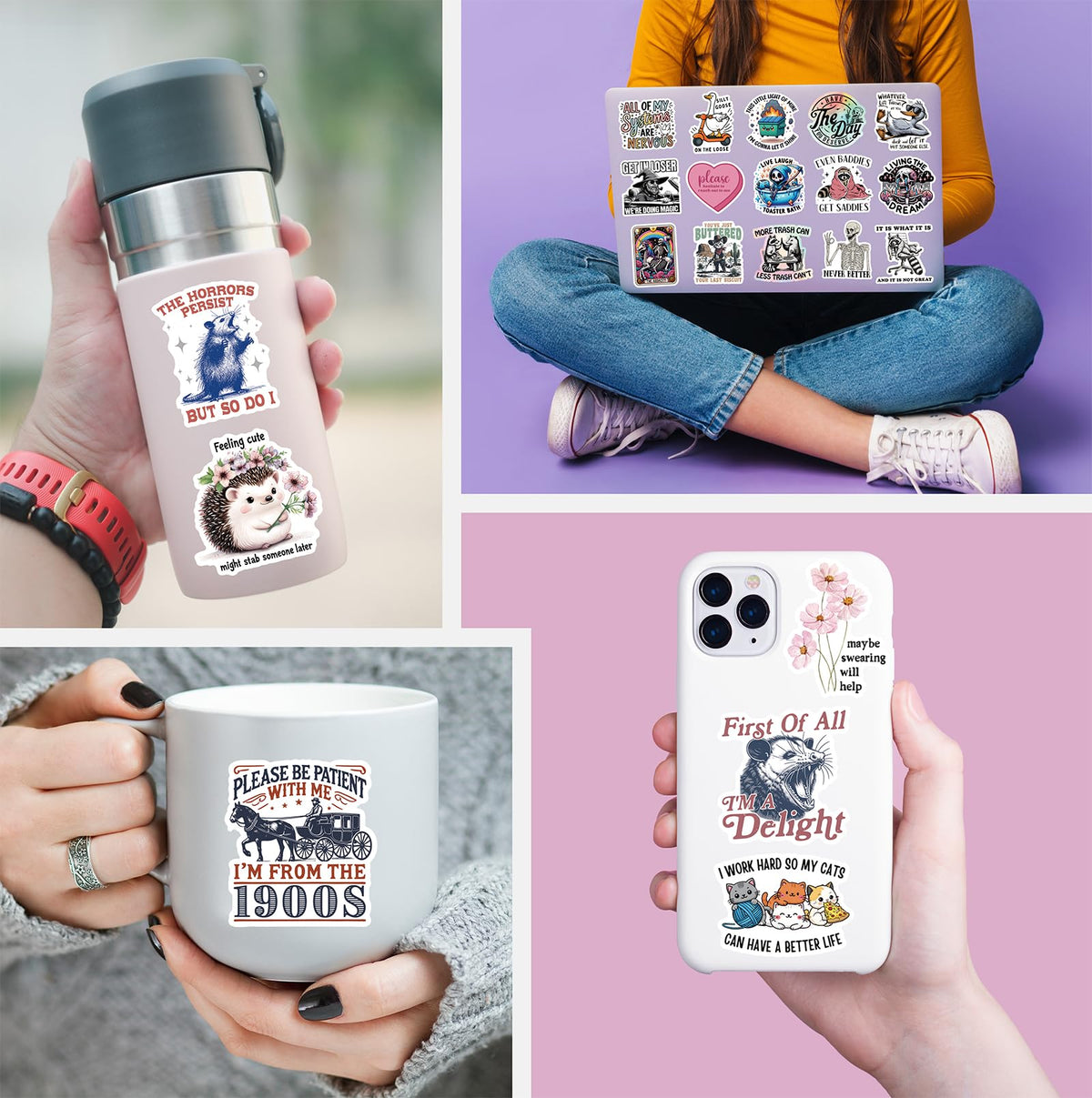 LakoArt laptop and bottle stickers personalize tech and drinkware daily