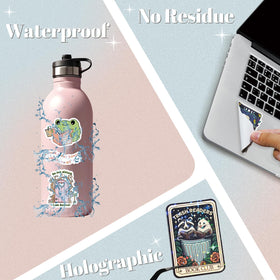 LakoArt water bottle stickers holographic vinyl withstand daily use and add sparkle