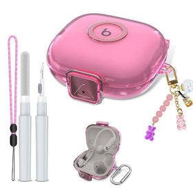 LAKSDIURT front view pink case showing clear protection and neat fit