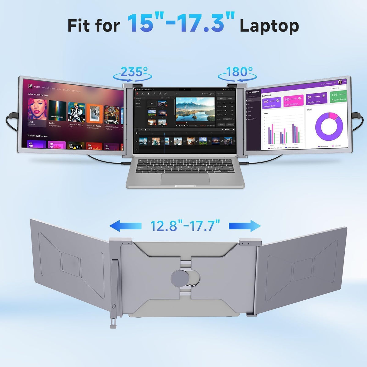 Lalovin magnetic attachment keeps the triple screen steady