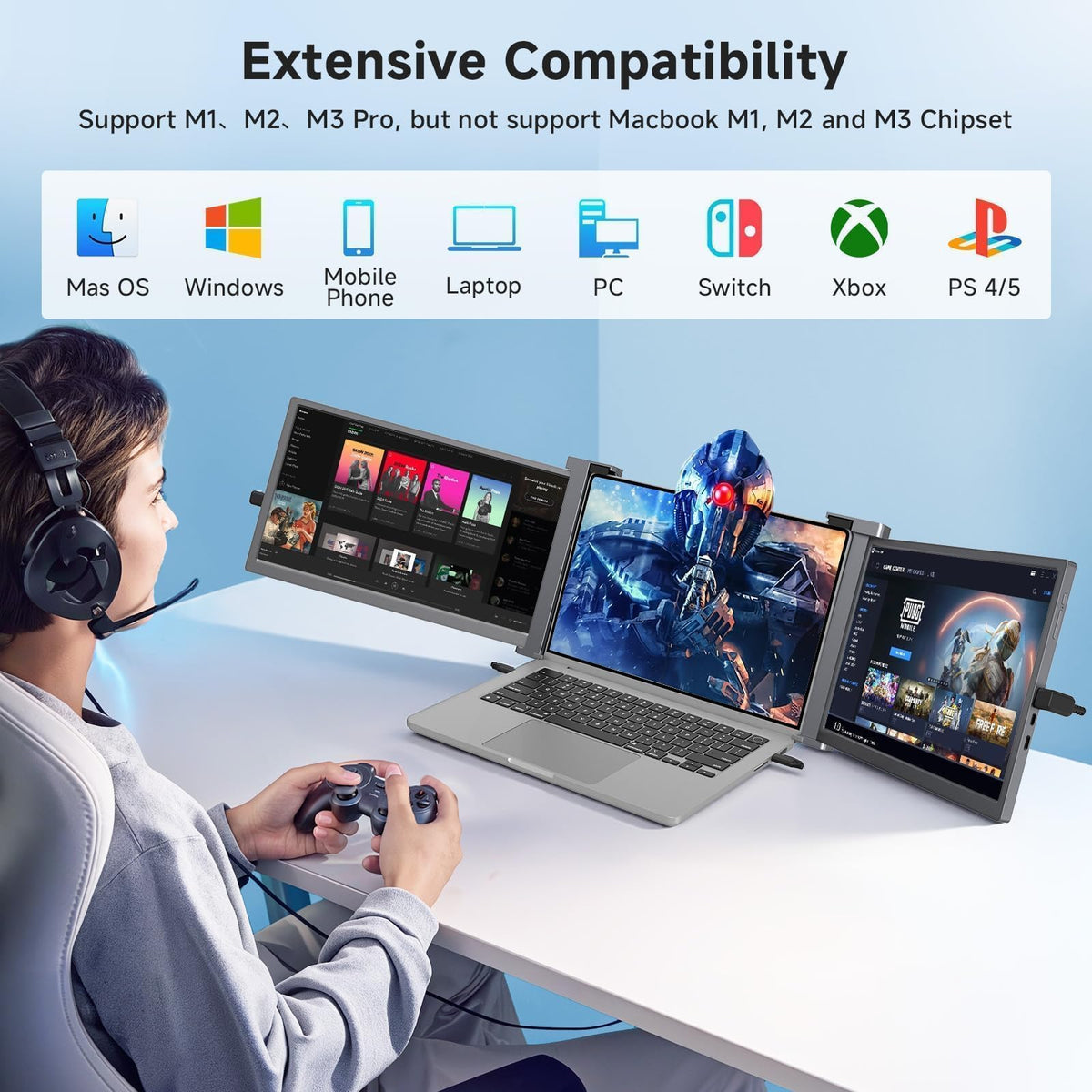 Lalovin ultra-thin portable extender shown in its compact case