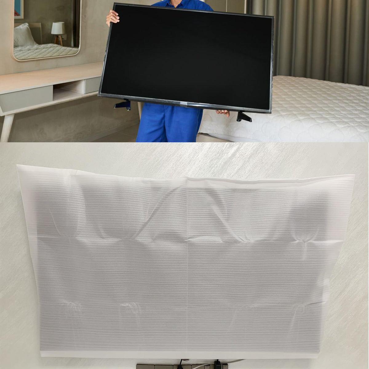 Laluladant foam TV cover provides dependable protection for fragile items