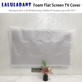 Laluladant foam TV cover cushions walls and art during renovation