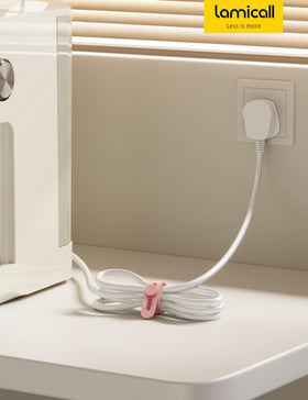 Lamicall 30-pack silicone ties for durable, reusable cord management.