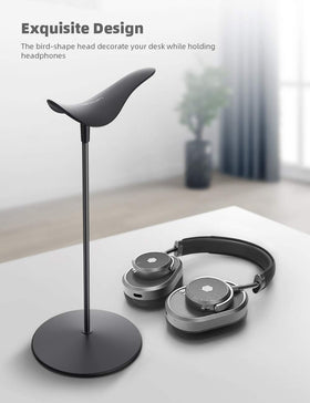 Lamicall aluminum-bodied headset stand protects cords and keeps headphones steady