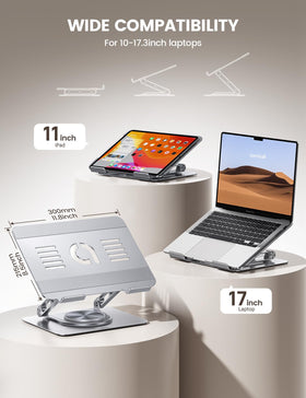 Lamicall rotating base in use sharing screen during meeting, enables easy collaboration