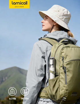 Lamicall next to water bottle highlighting ultralight 0.77 lb carry benefit