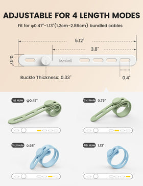 Lamicall travel cable ties keep bags tidy on trips.
