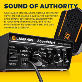 LAMPHUS SoundAlert control panel with two aux switches supports versatile alert setups