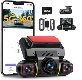 LAMTTO 360° front camera view for complete road footage and documentation.