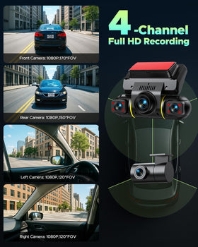 LAMTTO 360° rear camera view helps capture rear events clearly.