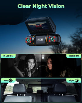 LAMTTO 180-degree side lenses expand coverage and remove blind spots