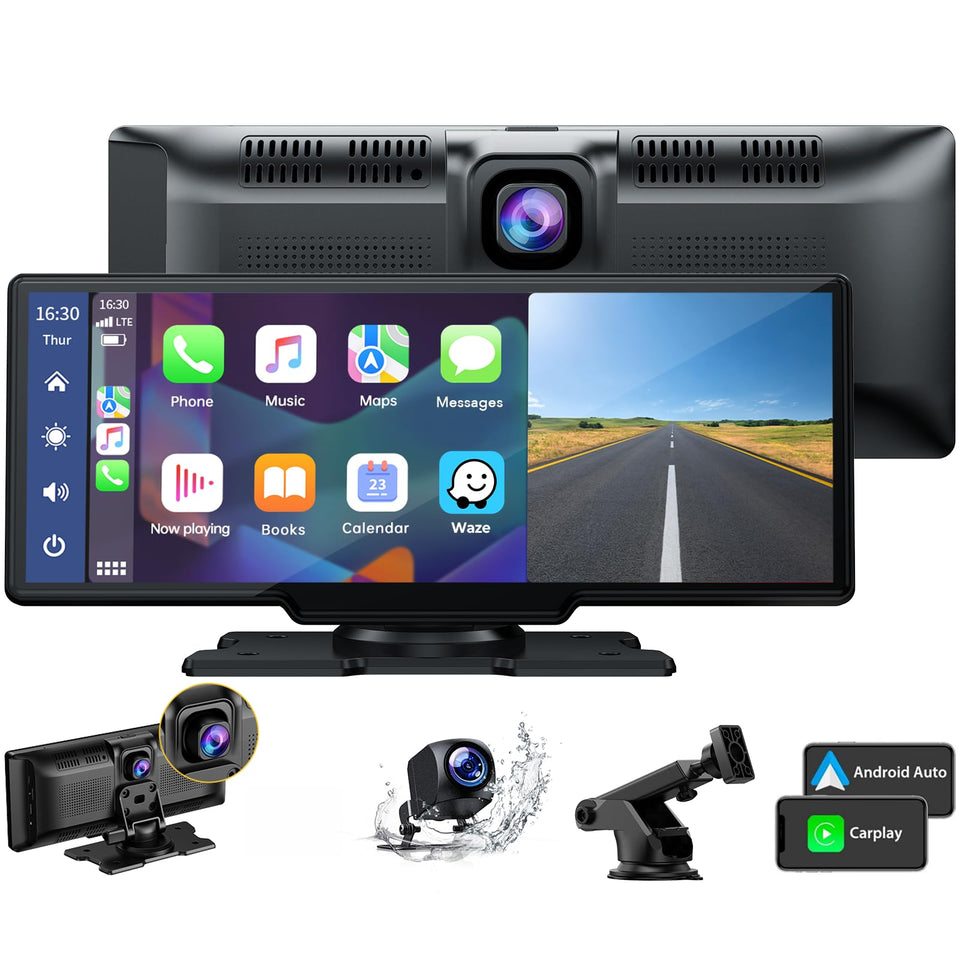 LAMTTO 9.26-inch wireless CarPlay screen enables seamless phone access on the go.