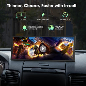 LAMTTO AHD reverse camera provides a clear parking view with dynamic guidelines.