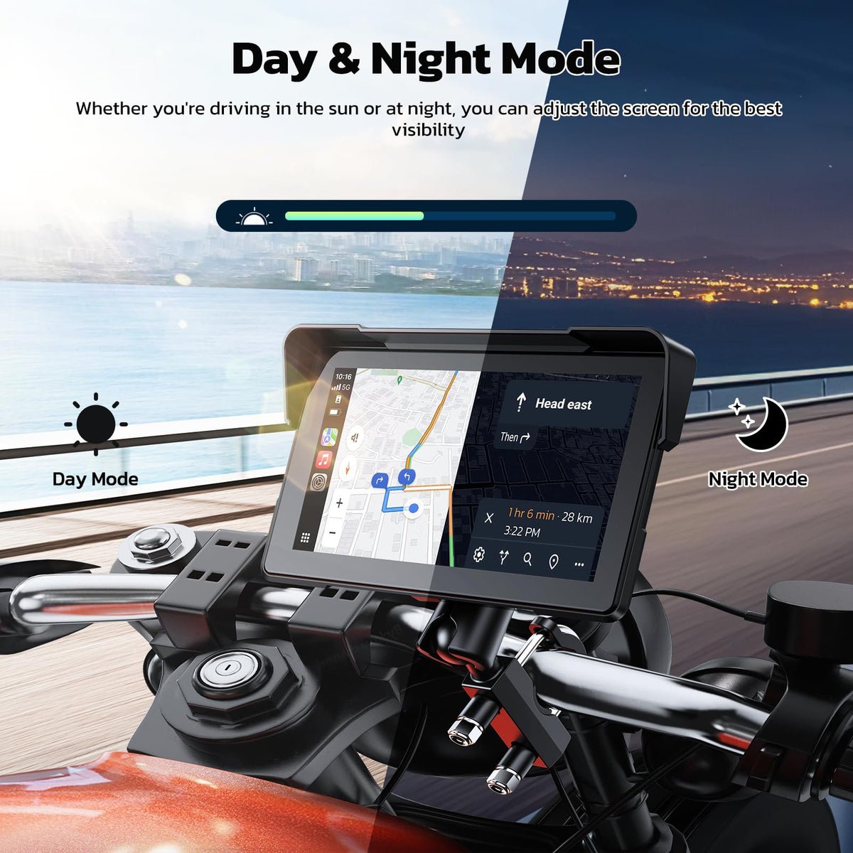 LAMTTO anti-glare visor reduces sun glare for clearer navigation