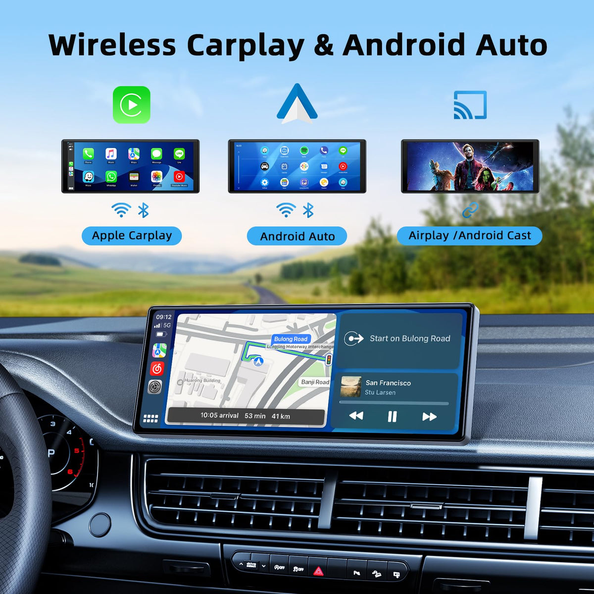 LAMTTO close-up of touchscreen demonstrating crisp HD clarity