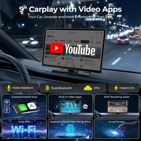 LAMTTO Netflix and YouTube interface displayed on car screen for in-car entertainment