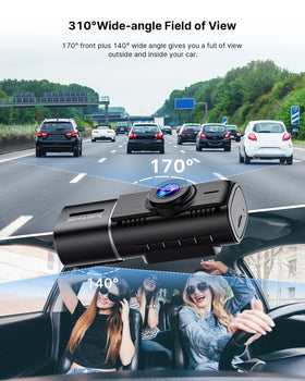 LAMTTO infrared night vision dash cam with four IR LEDs for night clarity