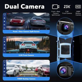 LAMTTO rear camera 1080p video provides reliable backup view for parking.