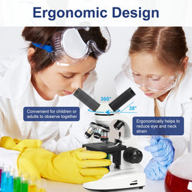 LaMulaAuto ergonomic 360-degree head reduces eye and neck strain during observing.