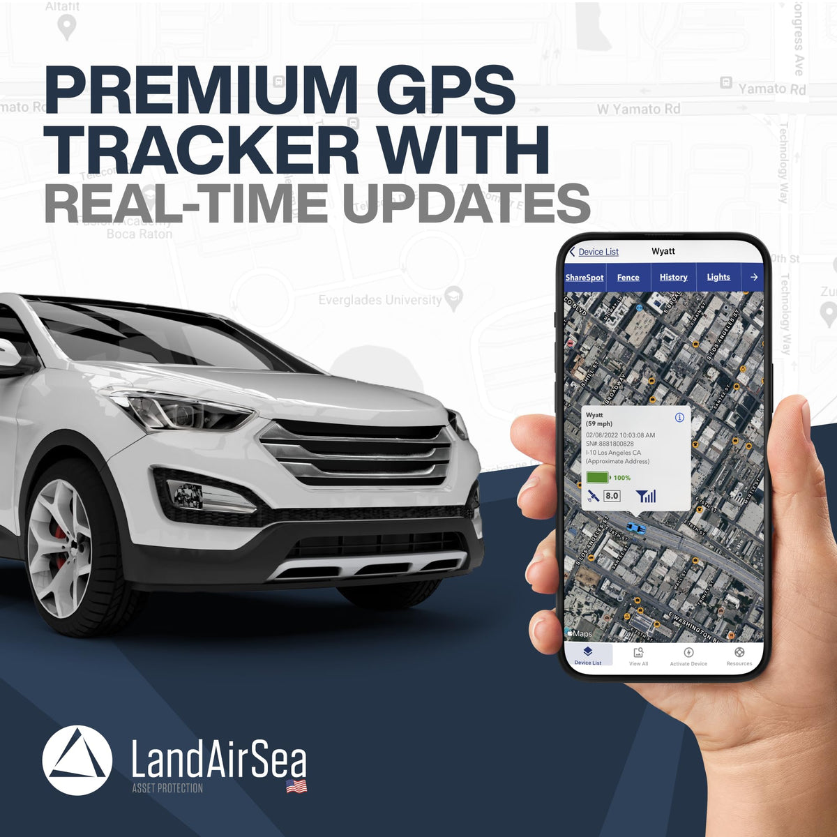  LandAirSea 54 Premium Edition magnetic attachment enables discreet mounting.
