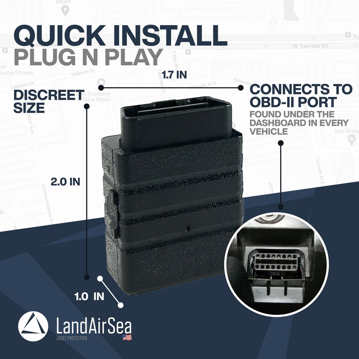 LandAirSea Sync with Google Maps visualizes movements in real time.