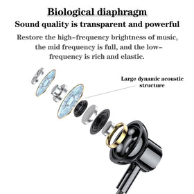 LANDIBO magnetic earbuds snapped together for tidy storage