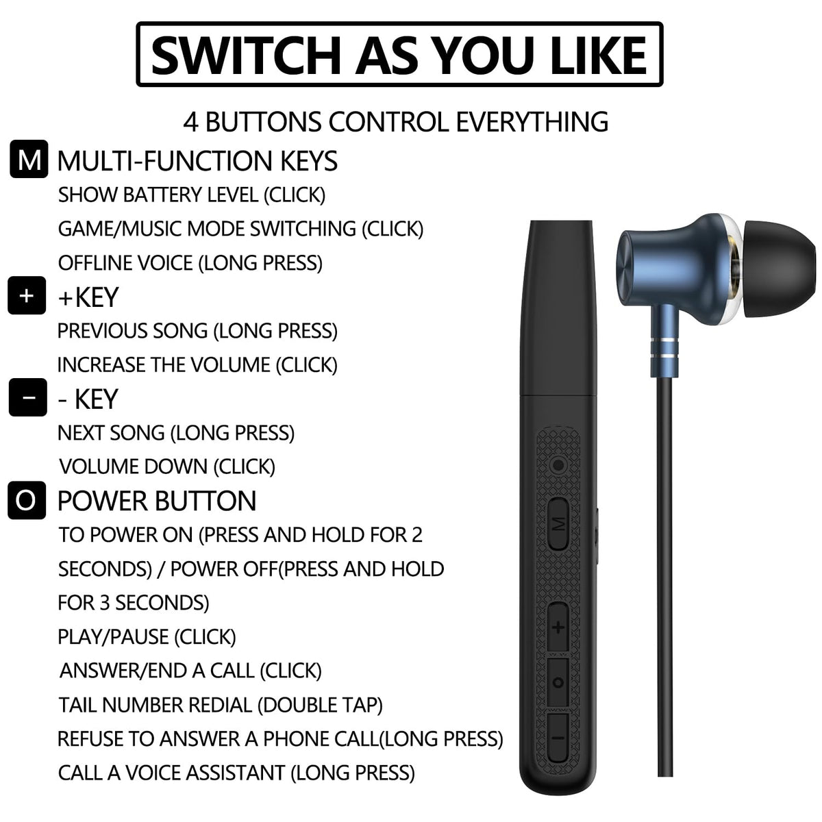 LANDIBO charging cable connected to neckband showing fast charging and readiness