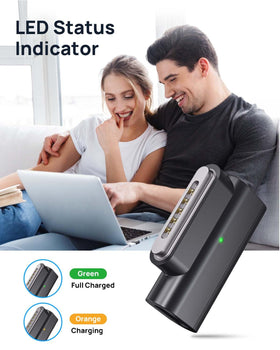 Lanhiem magnetic suction interface secures the connection to MacBook