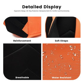 Lanola orange laptop sleeve fits up to 15.6 inches with padding